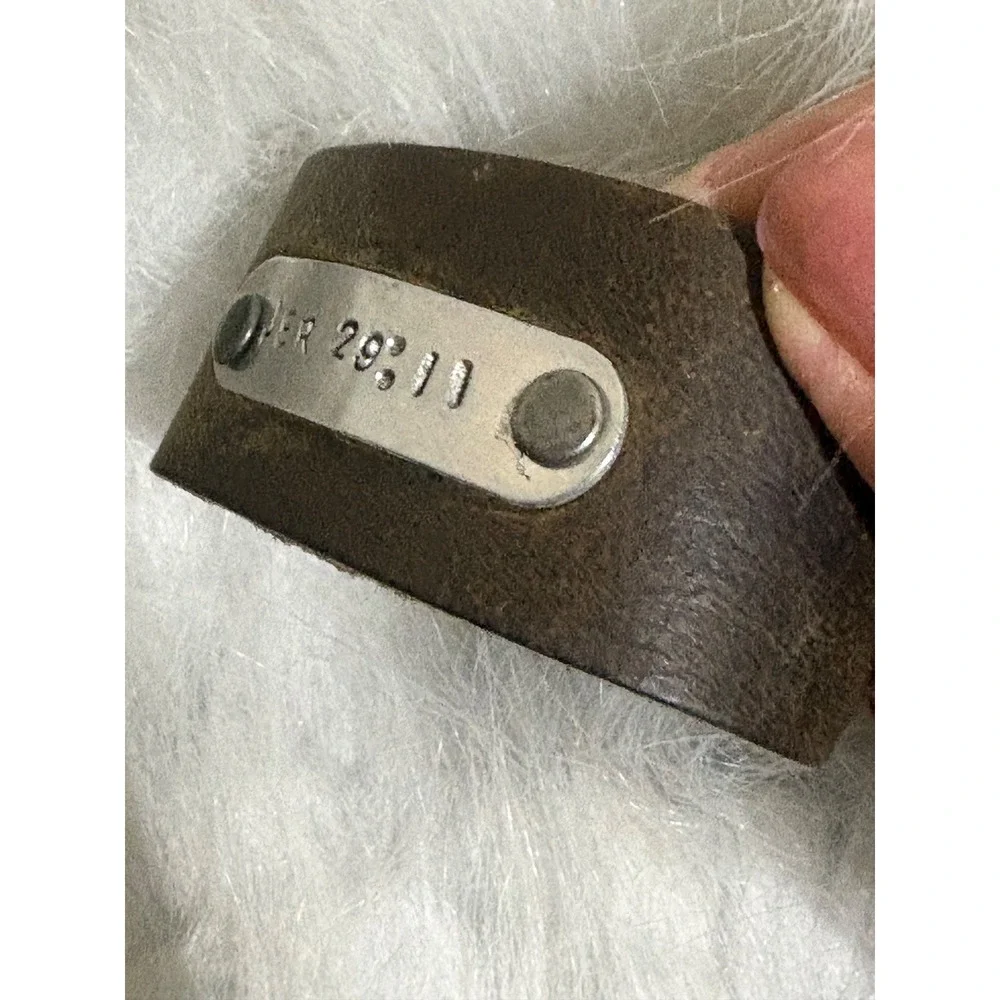 Mens Leather Cuff Bracelet JER 29: 11 Scripture Engraved‎ Silver Tone Plate Snap